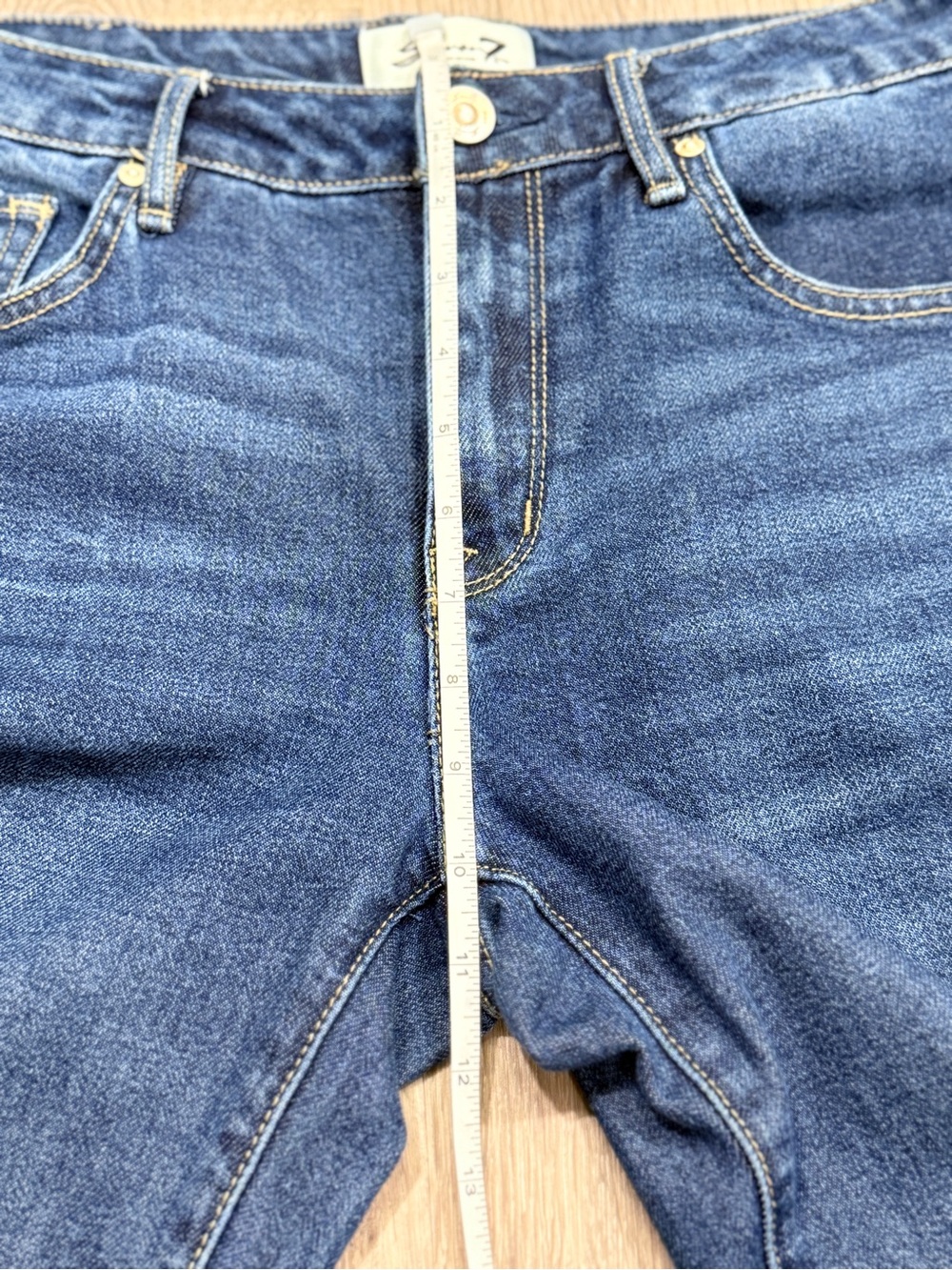 Seven7 Women’s Medium Blue Loose Straight Denim Jeans Size 4 - Picture 7 of 11